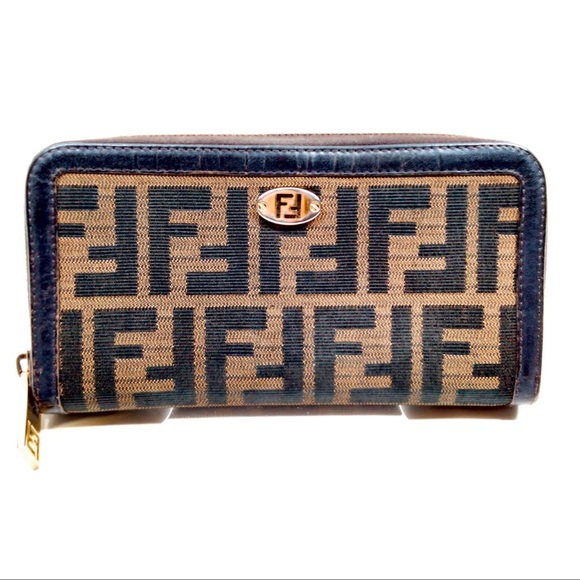 Fendi Handbags - AUTH Fendi Long Wallet Brown Monogram Canvas
